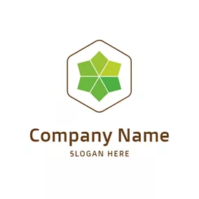 多边形 Logo Frame and Polygon Icon logo design