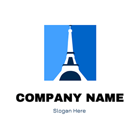 矩形 Logo Frame Rectangle Eiffel Europe logo design