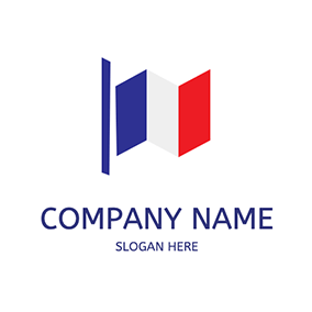 简单logo France Flag Simple Europe logo design
