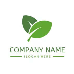 農業関連のロゴ Fresh Green Leaf logo design