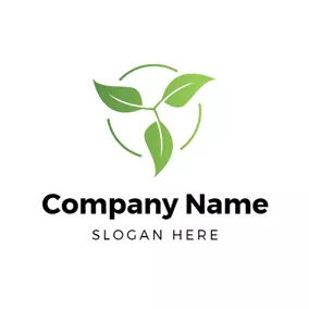 Logotipo De Medio Ambiente Y Ecología Fresh Green Leaves logo design