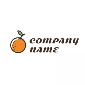 Food Logo Fresh Ripe Orange logo design