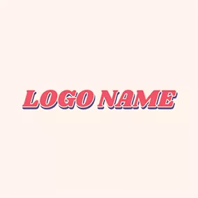 Italic Logo Fruity Pink Font Stylish logo design