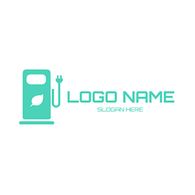Industrial Logo Fuel Tank Plug Outline Gas Station logo design