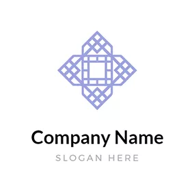 馬賽克logo Geometric Shape and Creative Fabric logo design