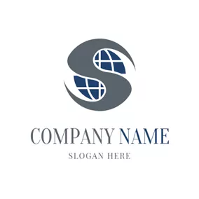 S Logo Globe and Letter S logo design