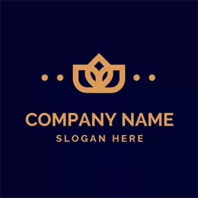 Aromatic Logo Golden Lotus and Clothing Brand logo design