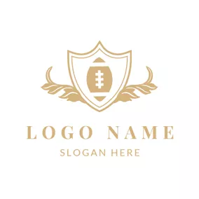 Badge Logo Golden Rugby Club logo design