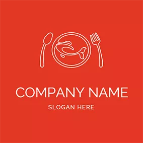 Logotipo De Curry Gourmet and Cutlery logo design