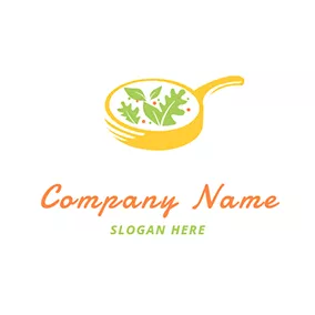 Vegetarian Logo Gourmet and Pan logo design