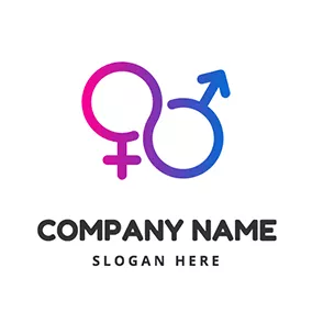 Gender Logo Gradient Circle Gender Sign logo design