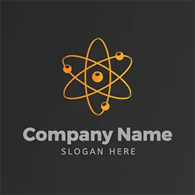 原子核logo Gradient Core Energy Nuclear logo design
