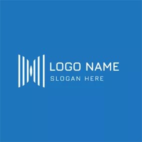 创业公司 Logo Gradient White Line Company logo design