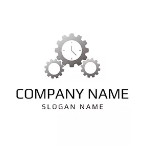 Logotipo De Concepto Gray and White Watch logo design