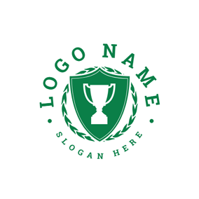 Green champion logo for sports