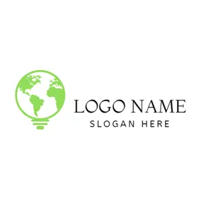 Logotipo De Reciclaje Green Global World logo design