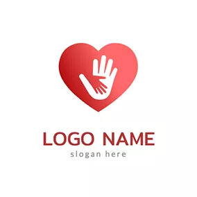 Blood Logo Heart and Hands Donation Logo logo design