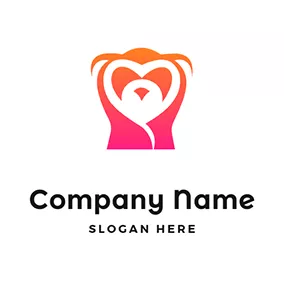 Heart Logo Heart Shape Mongoose Logo logo design