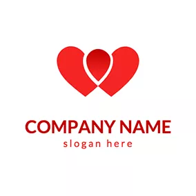 Hilfe Logo Hearts and Blood Drop logo design