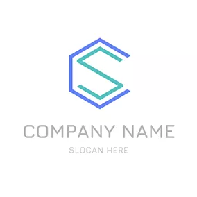 S Logo Hexagon Figure Letter C S logo design