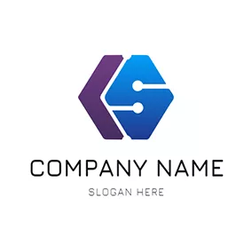 S Logo Hexagon Structure and Letter C S logo design