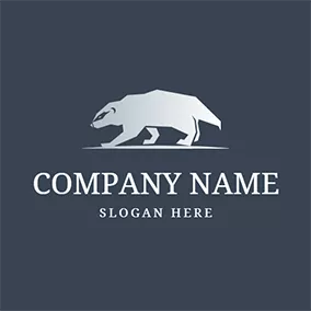 獾 Logo High Quality Walking Badger logo design