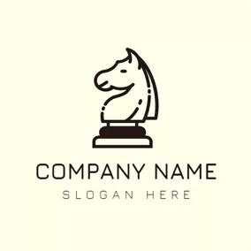 Equine Logo Horse Head Sculpture logo design