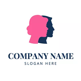 轮廓 Logo Human Head Outline Gender logo design