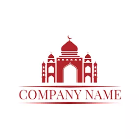 Architectural Logo Indian Food Restaurant Icon logo design