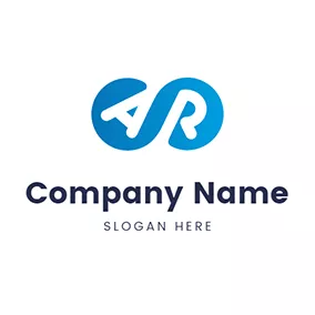 无限Logo Infinite Simple Letter A R logo design