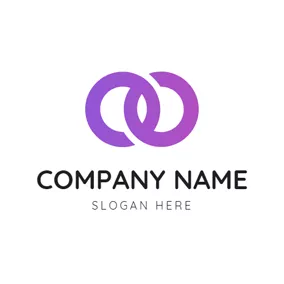 Loop Logo Interlocking Purple Loop logo design