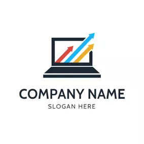 Marketing Logo Internet and Laptop Icon logo design