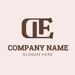 モノグラムロゴ Letter D E Monogram logo design