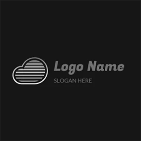 Cloudy Logo Line Simple Cloud Fog logo design
