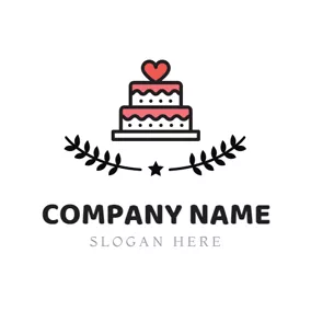 Baker Logo Lovely Birthday Cake logo design