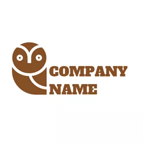 貓頭鷹Logo Lovely Brown Owl logo design