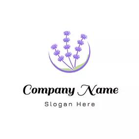 Logotipo Elegante Lovely Circle Lavender logo design