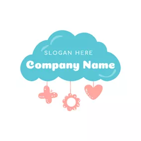 Groovy Logo Lovely Decorate and Cloud Shape logo design