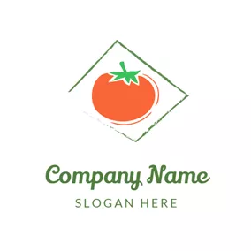 Rectangle Logo Mature Red Tomato logo design
