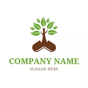 醫學 Logo Medicine and Tree Icon logo design
