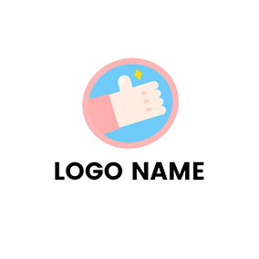Emoji Logo Meme Finger Like logo design