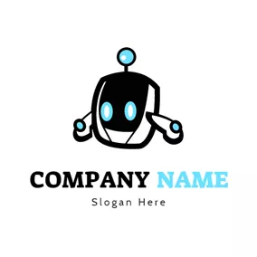 Facebook主页 Logo Modern Robot Icon logo design