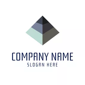 Corporate Logo Multicolor 3D Pyramid logo design