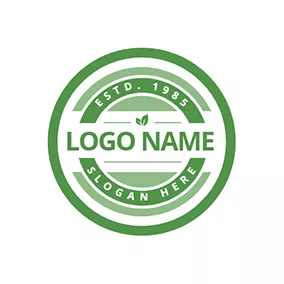 自然関連のロゴ Nature Simple Stamp logo design