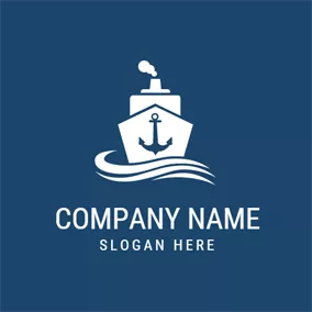 船 Logo Oceangoing Supply Vessel logo design