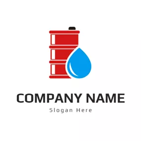 Industrial Logo Oil Drum and Petrol logo design