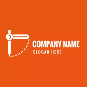 Industrial Logo Orange and White Divider logo design