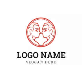 Logótipo Laranja Orange Circle and Twins Brother logo design