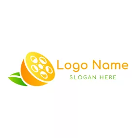 Logotipo De Cámara Orange Slice and Photography logo design