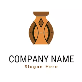 陶器 Logo Painted Stean Pottery Logo logo design